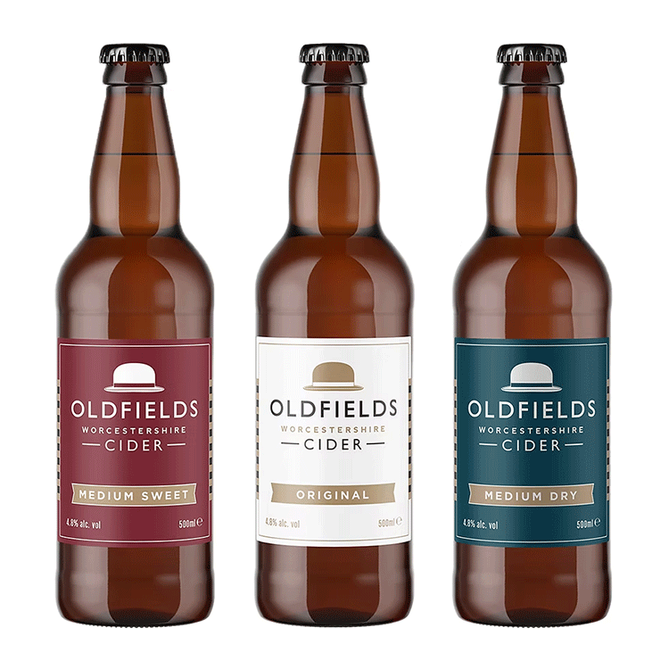 Oldfields cider served at the Lion Inn Pub and Restaurant in Clifton Upon Teme, Worcestershire